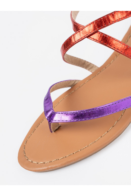 Ploché boty sandály z  mi paseczkami Ploché boty sandály z  mi paseczkami