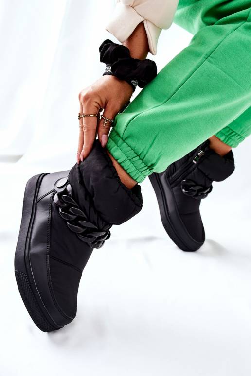 Nööpidega lumesaapad mustad Khariche Nööpidega lumesaapad mustad Khariche