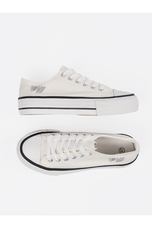 ležérní boty bílé s nápisy Love ležérní boty bílé s nápisy Love