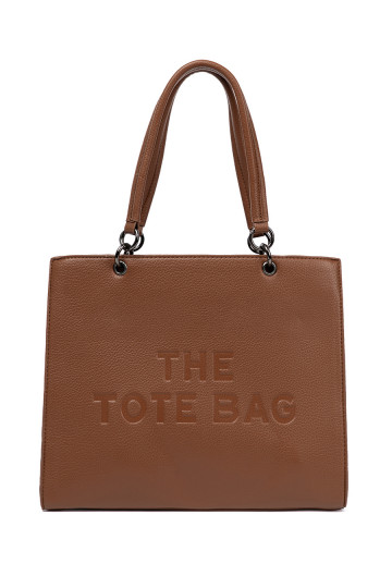 Kabelka typu tote ciepłym brązie
