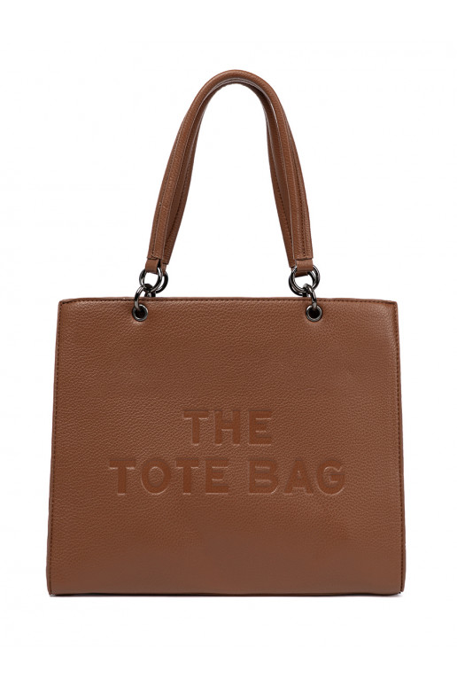 Kabelka typu tote ciepłym brązie
