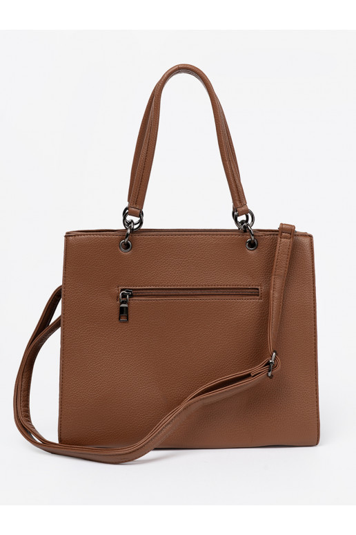 Kabelka typu tote ciepłym brązie