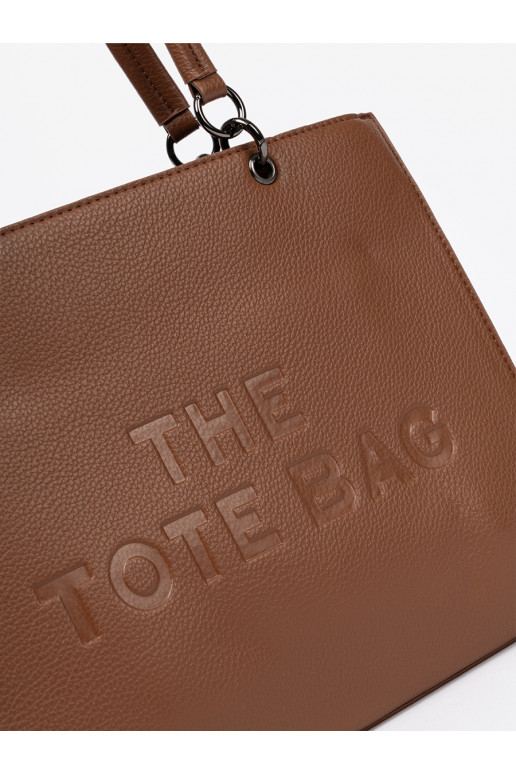 Kabelka typu tote ciepłym brązie