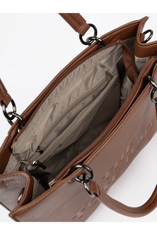 Kabelka typu tote ciepłym brązie