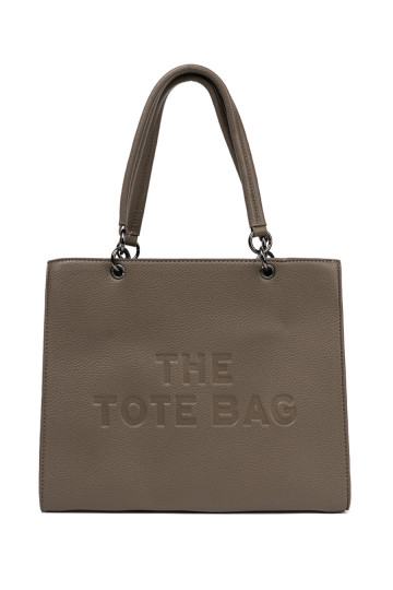 Fakturowana kabelka z designerskim akcentem