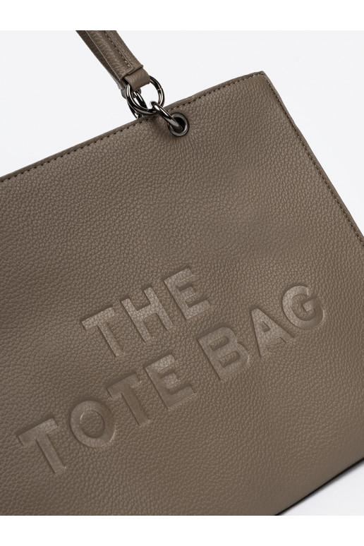 Fakturowana kabelka z designerskim akcentem