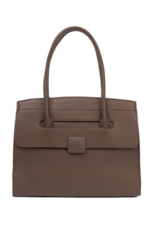 Kabelka shopperka z fakturowanej eko skóry