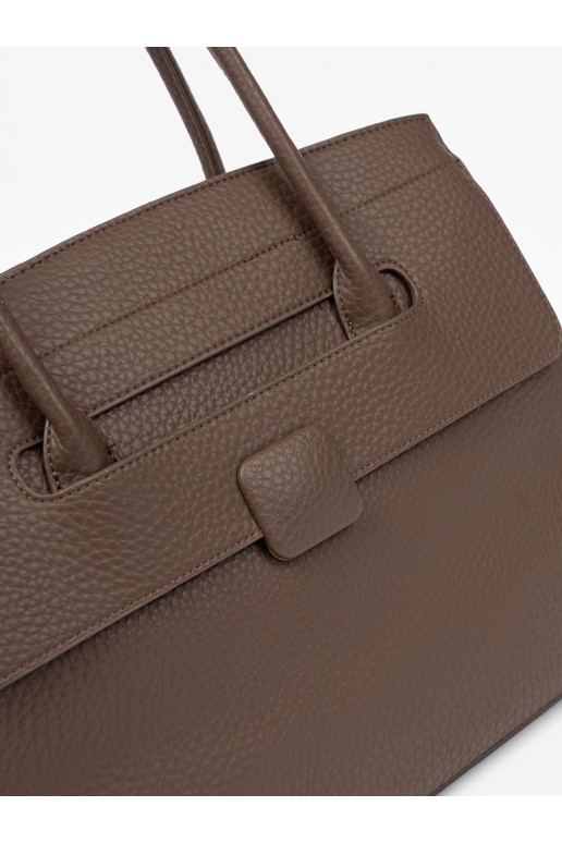 Kabelka shopperka z fakturowanej eko skóry