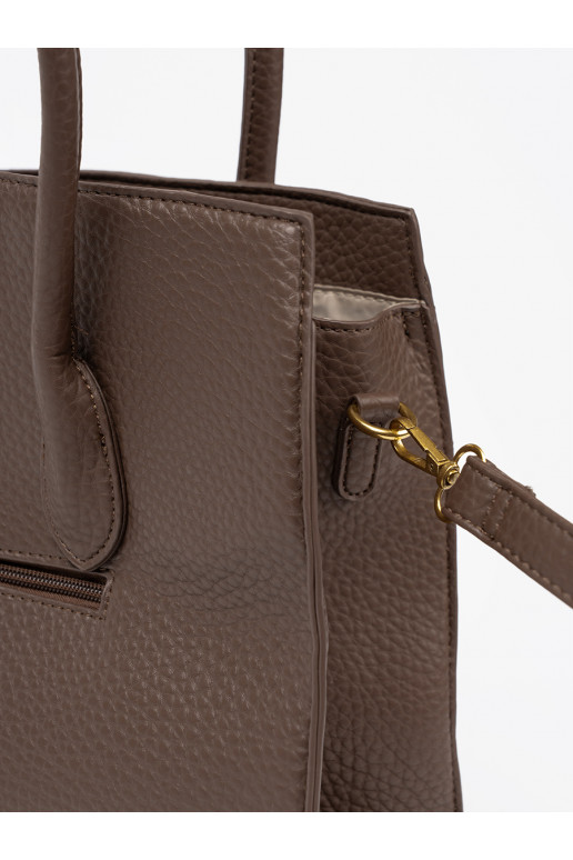 Kabelka shopperka z fakturowanej eko skóry