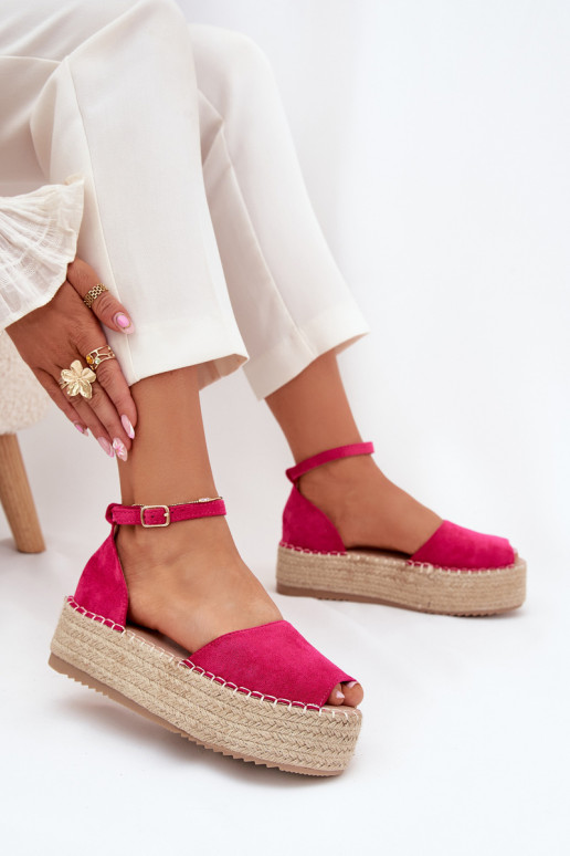 Žabky Espadrilky s platformou  růžová Selise Žabky Espadrilky s platformou  růžová Selise