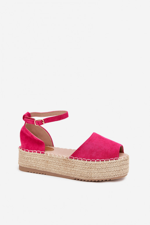 Žabky Espadrilky s platformou  růžová Selise Žabky Espadrilky s platformou  růžová Selise