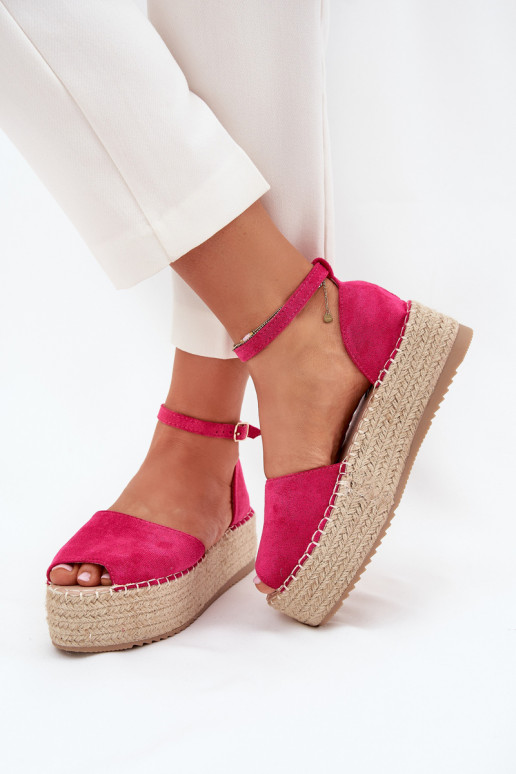 Žabky Espadrilky s platformou  růžová Selise Žabky Espadrilky s platformou  růžová Selise