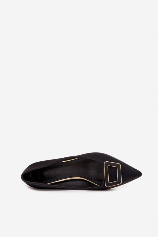 Obuv s podpatky zdobené s přezkami Černé Seriva Obuv s podpatky zdobené s přezkami Černé Seriva