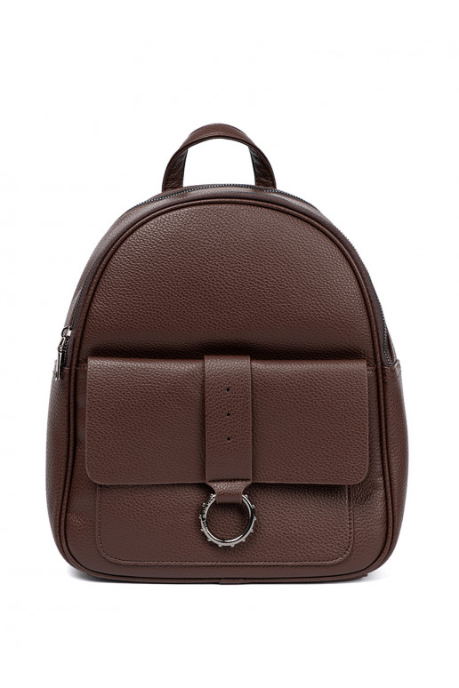 hnědá Batoh z ekologické kůže