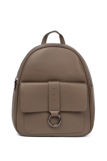 béžové Batoh z ekologické kůže