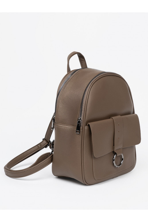 béžové Batoh z ekologické kůže