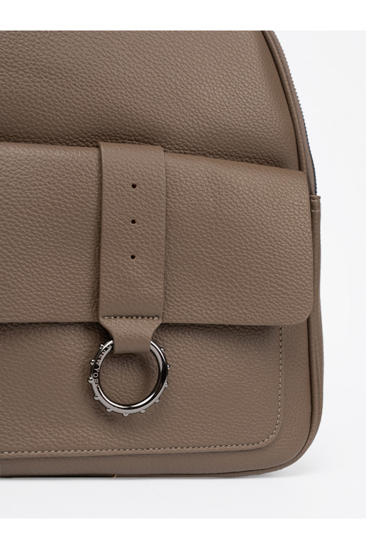 béžové Batoh z ekologické kůže