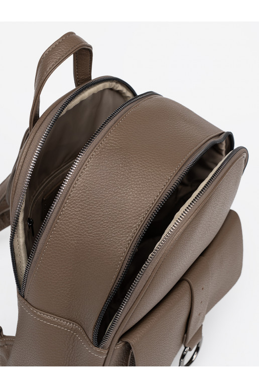 béžové Batoh z ekologické kůže