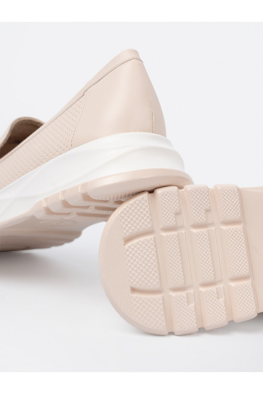 slonová kost mokasíny z dekoracyjnym m elementem slonová kost mokasíny z dekoracyjnym m elementem