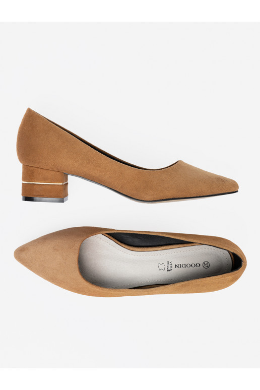 Hn d lodičky s n zk m ozdobn m podpatkem Hn d lodičky s n zk m ozdobn m podpatkem