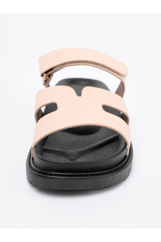 béžové Pantofle s popruhy  béžové Pantofle s popruhy