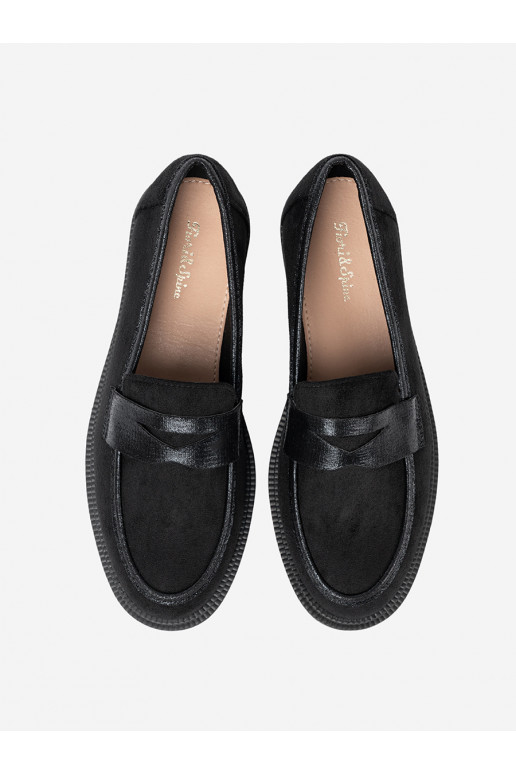 Černé ze semiše mokasíny