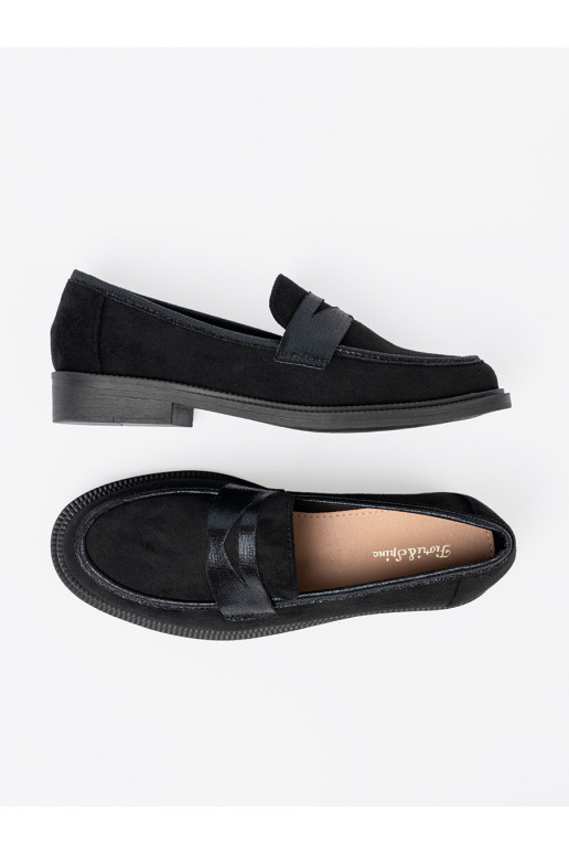 Černé ze semiše mokasíny