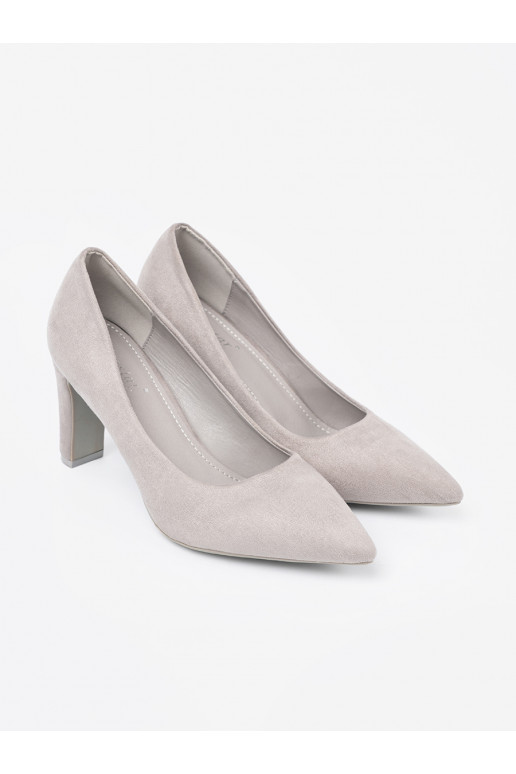  šedá vysoké podpatky ze semiše 