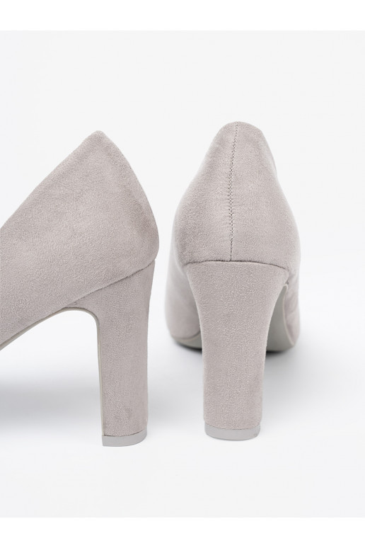  šedá vysoké podpatky ze semiše 