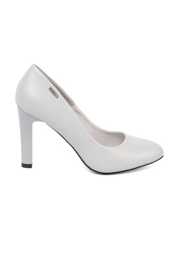 šedá  vysoké podpatky s vysokým podpatkem