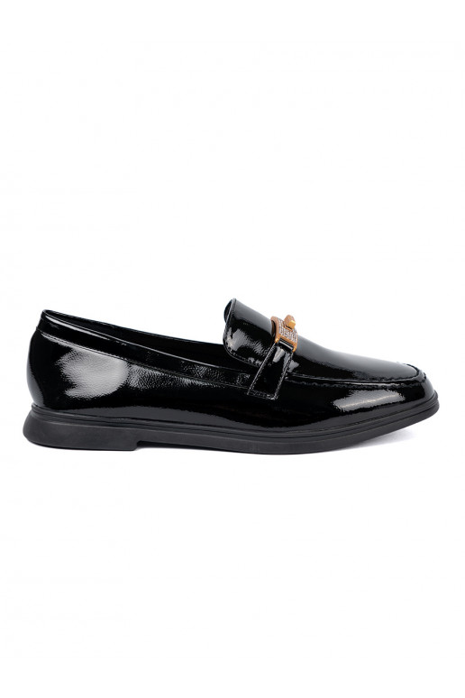 Elegantní styl  mokasíny z złotą ozdobą Elegantní styl  mokasíny z złotą ozdobą