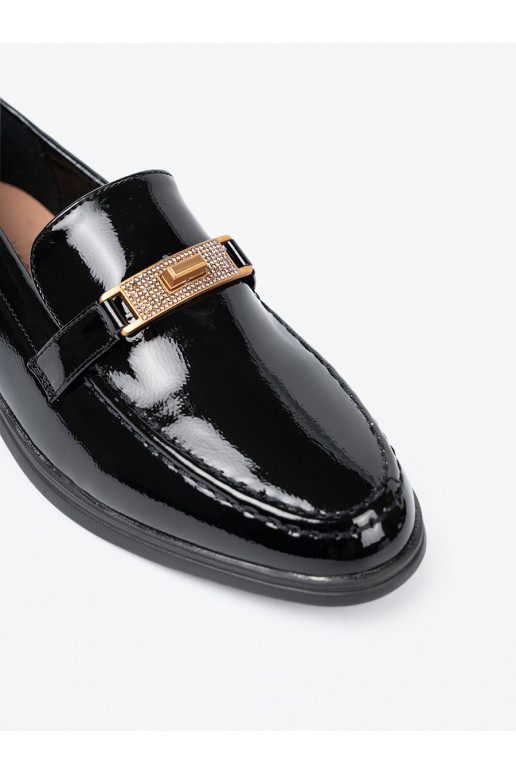 Elegantní styl  mokasíny z złotą ozdobą Elegantní styl  mokasíny z złotą ozdobą