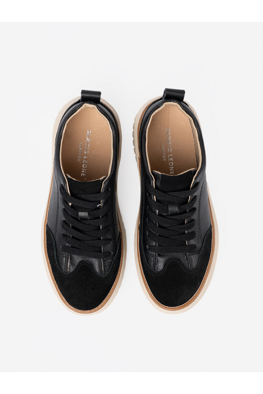 Černé Tenisky  na j platformie Sergio Leone