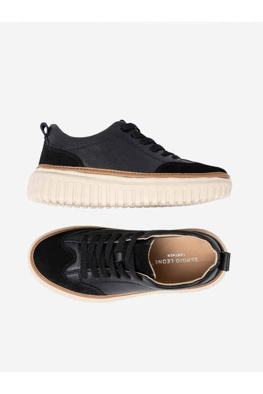 Černé Tenisky  na j platformie Sergio Leone