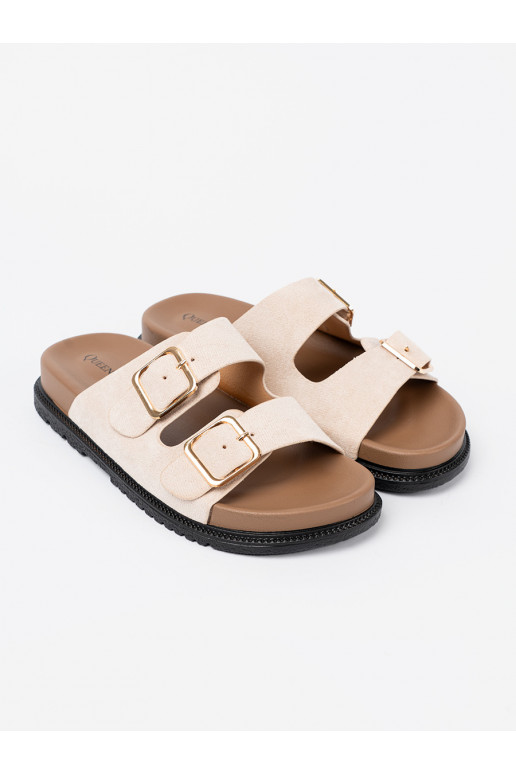 Módní dámské pantofle  z zamszowym wykończeniem Módní dámské pantofle  z zamszowym wykończeniem