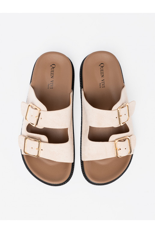 Módní dámské pantofle  z zamszowym wykończeniem Módní dámské pantofle  z zamszowym wykończeniem