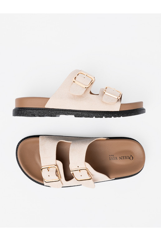 Módní dámské pantofle  z zamszowym wykończeniem Módní dámské pantofle  z zamszowym wykończeniem