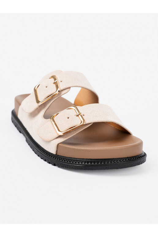 Módní dámské pantofle  z zamszowym wykończeniem Módní dámské pantofle  z zamszowym wykończeniem