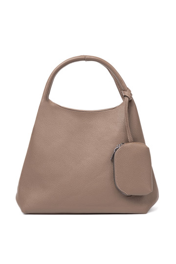 tmavé kabelka z kosmetyczką środku