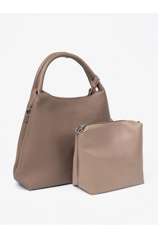  tmavé kabelka z kosmetyczką środku