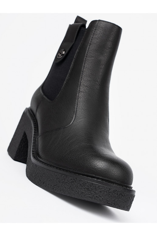 Elegantní styl Černé boty z elastyczną wstawką Sergio Leone