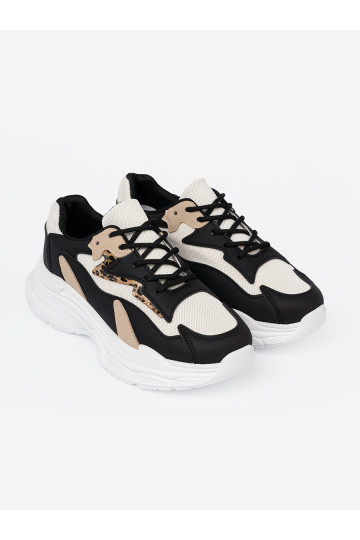 Černé a- Tenisky boty s masivní platformou 2