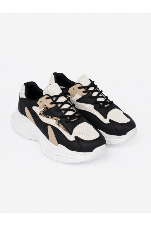 Černé a- Tenisky boty s masivní platformou