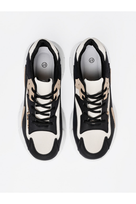 Černé a- Tenisky boty s masivní platformou