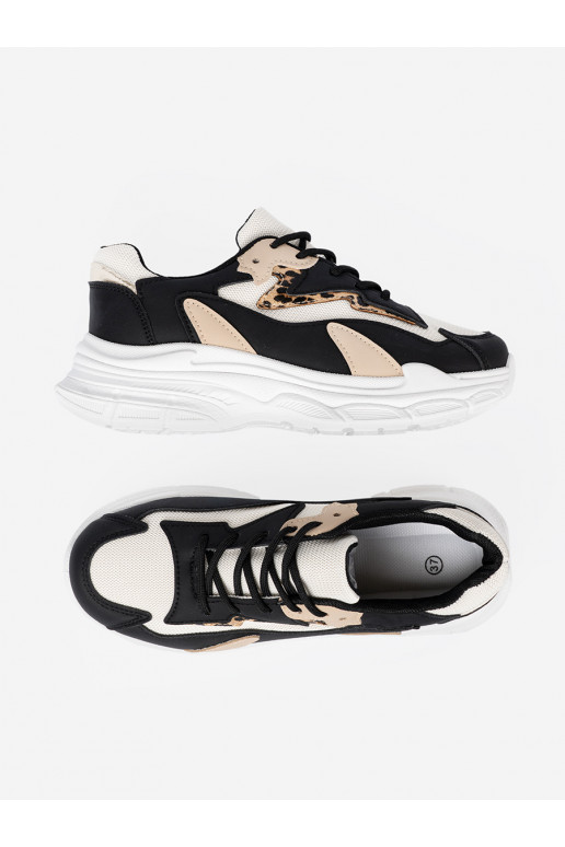 Černé a- Tenisky boty s masivní platformou