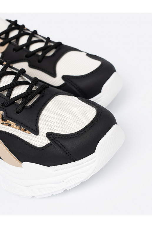 Černé a- Tenisky boty s masivní platformou