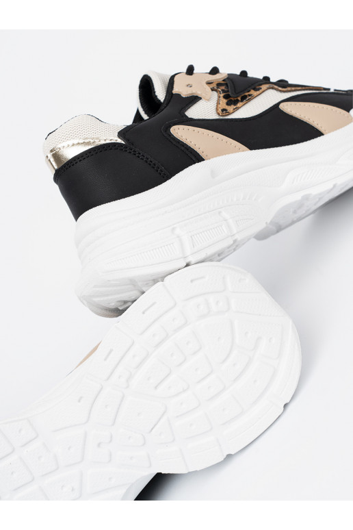 Černé a- Tenisky boty s masivní platformou