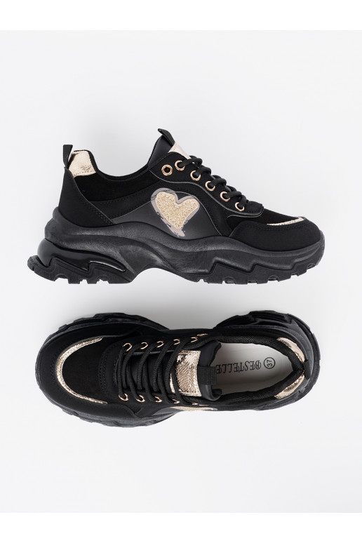 Černé Tenisky z ozdobnym m m