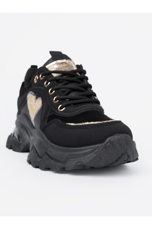 Černé Tenisky z ozdobnym m m