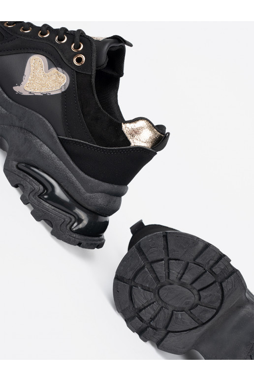 Černé Tenisky z ozdobnym m m